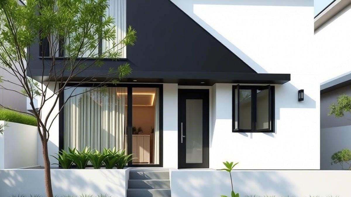 5 Desain Rumah Tipe 21 dengan Taman Belakang Kecil yang Efisien