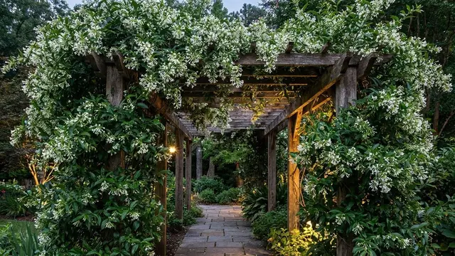 Ilustrasi Arumdalu (Cestrum nocturnum) di Pergola/Gemini AI
