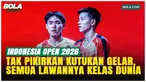 Raymond Indra/Nikolaus Joaquin gagal juara Indonesia Open 2026 usai kalah di final dari pasangan Malaysia di Istora Senayan, Jakarta, Minggu (7/6/2026). Keduanya mengaku persaingan level Super 1000 sangat ketat dan tidak terbebani statistik lima tahu...