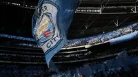 Bendera Manchester City. (AFP/Glyn Kirk)
