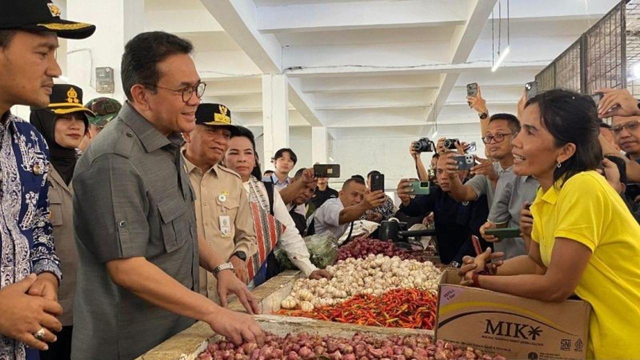 Mendag Tinjau Harga Pangan di Pasar Gambir Tebing Tinggi Jelang Ramadhan