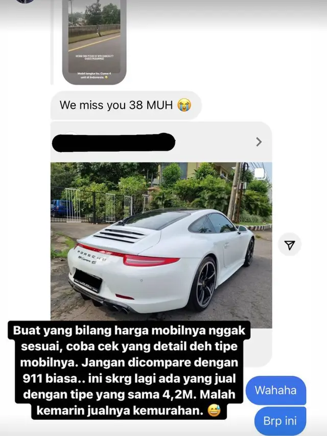 Unggahan Arief Muhammad soal Porsche Doni Salmanan disita aparat. (Foto: Dok. Instagram @ariefmuhammad)