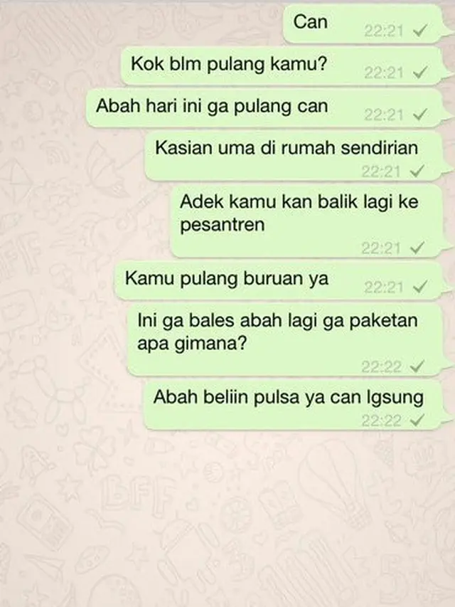 6 Chat Anak Minta Paketan ke Ayah Ini Bikin Senyum