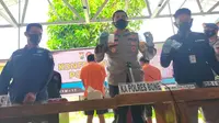 Konferensi pers penangkapan kurir narkoba kelas internasional di Bone (Liputan6.com)
