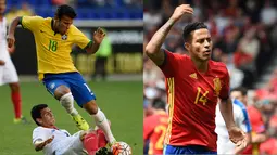 Pemain lulusan akademi La Masia adalah kakak adik Alcantara, Thiago Alcantara (kanan) dan Rafinha Alcantara.Meski bersaudara Thiago memilih untuk membela timnas Spanyol sedangkan Rafinha memilih untuk membela timnas Brasil. NICOLAS TUCAT / DON EMMERT/Afp)