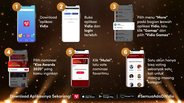 Cara Voting Kiss Awards 2020 di Vidio