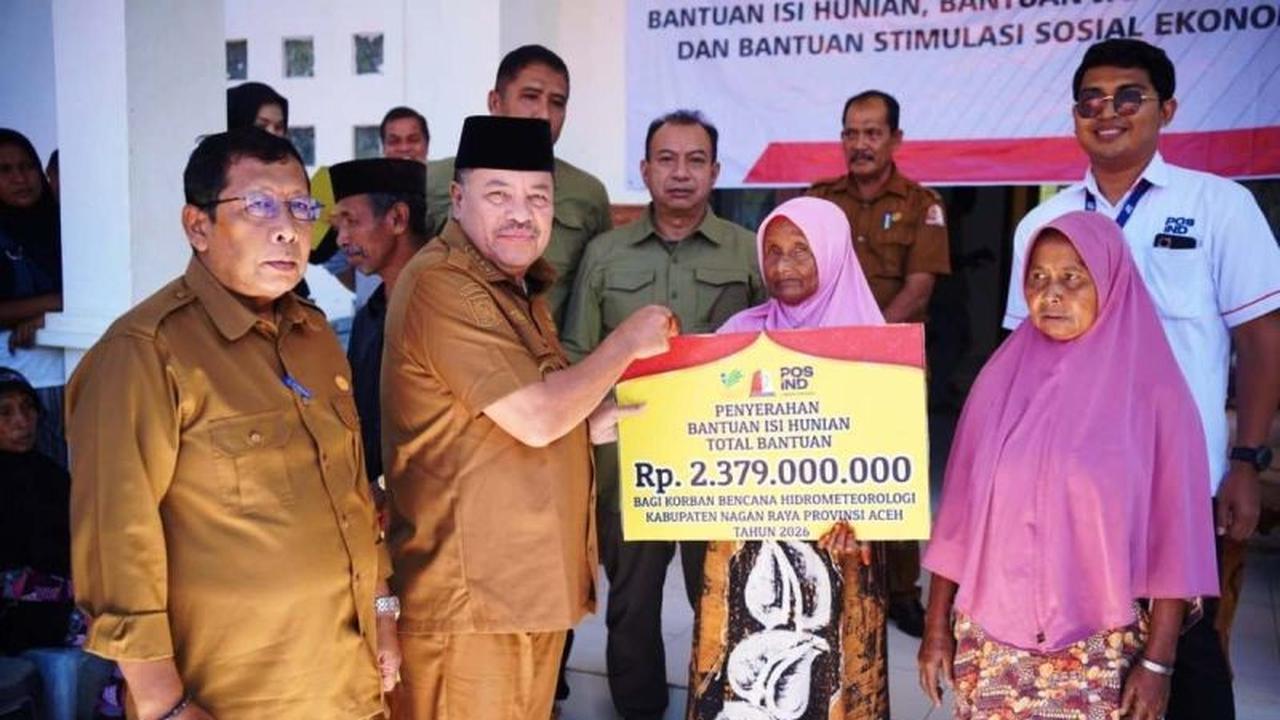 Pemkab Nagan Raya Salurkan Bansos Rp9,8 Miliar untuk Korban Bencana, Bukti Kehadiran Negara