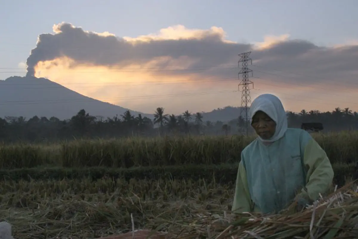 20150712-Awan Panas Gunung Raung Tak Mengusik Aktivitas Warga-Jember 4