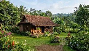 10 Model Rumah Kampung dengan Halaman Luas dan Banyak Tanaman yang Sejuk dan Asri