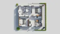 7 Denah Rumah 5x9 dengan 2 Kamar Tidur yang Fungsional dan Modern