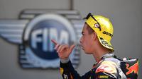 Bintang baru di Kejuaraan Dunia Balap Motor, Pedro Acosta. (PATRICIA DE MELO MOREIRA / AFP)