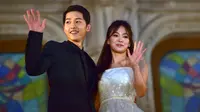 Song Joong-Ki dan Song Hye-Kyo (JUNG YEON-JE/AFP)
