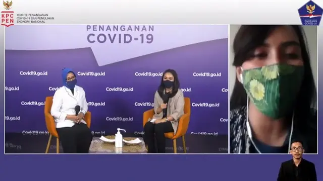 Made Rossalita Mirah Utami dalam siaran dialog dari Graha BNPB, Jakarta (Tangkapan Layar Youtube BNPB Indonesia)