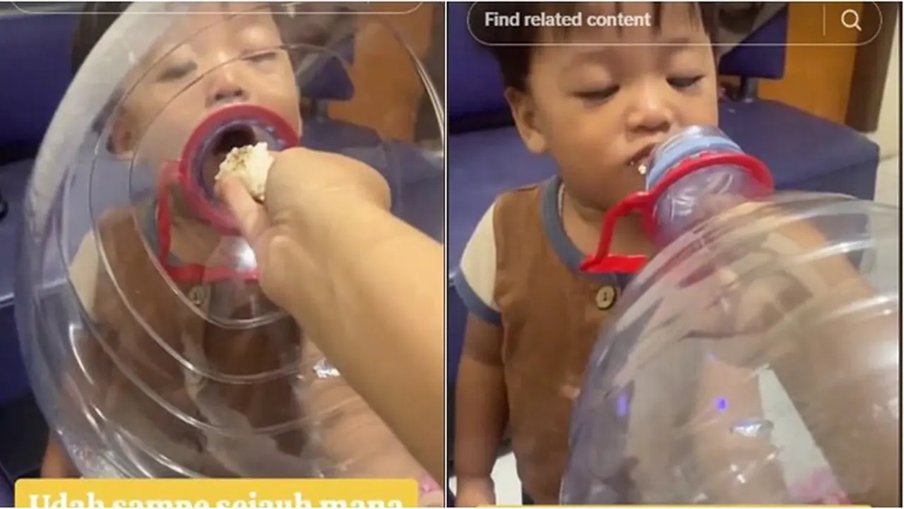 Hadapi GTM, Video Ibu Suapi Makan Anak Lewat Lubang Galon Viral