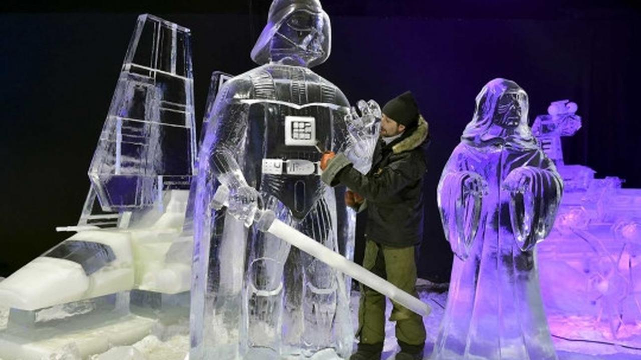 Uniknya para karakter tokoh "Star Wars" terbuat dari es