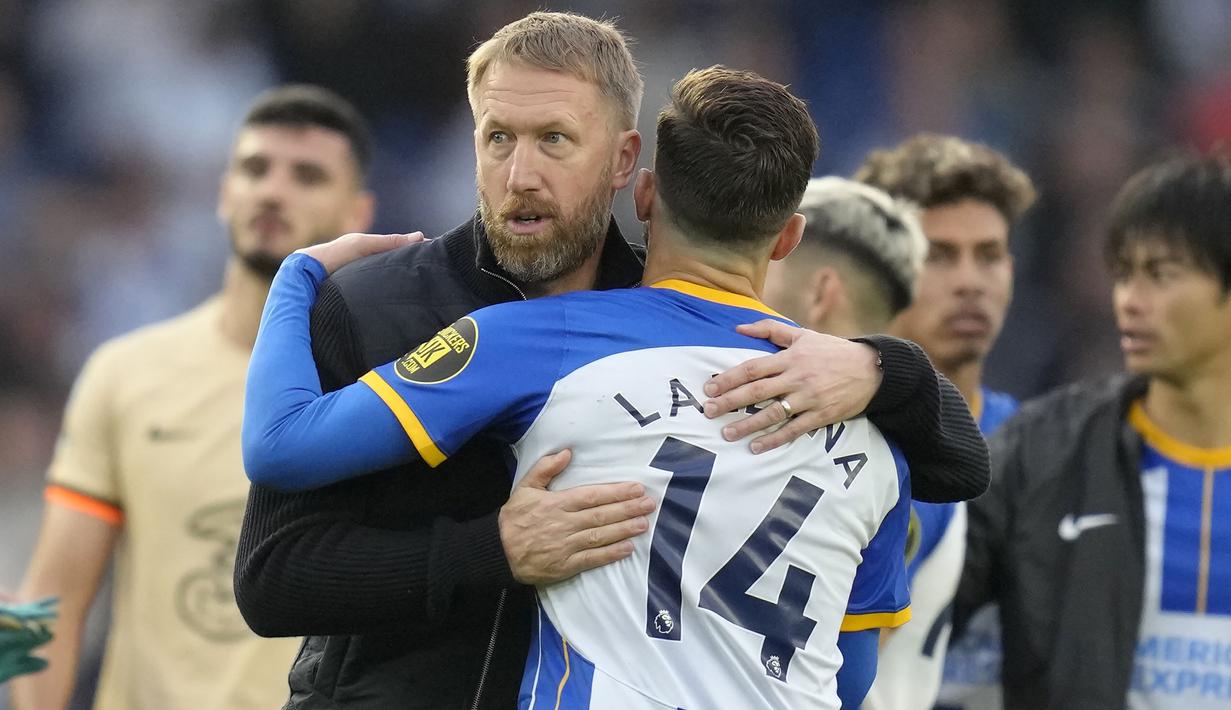 Dengan tambahan tiga poin, Brighton naik ke peringkat kedelapan klasemen sementara Premier League dengan perolehan 18 poin dari 12 laga. Sementara Chelsea, berada di posisi kelima dengan nilai 21. (AP/Kirsty Wigglesworth)