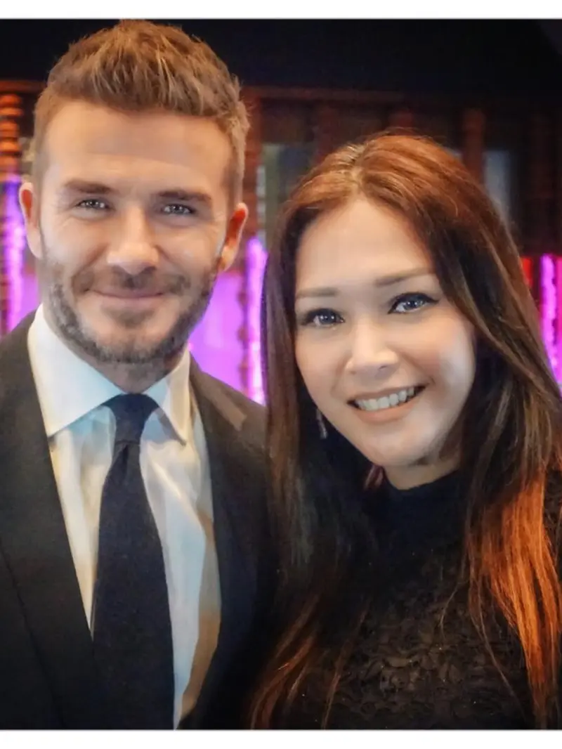 Intip Makeup Natural Maia Estianty Saat Foto Bareng David Beckham