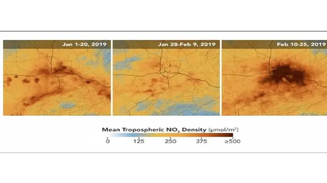 Efek Corona, 6 Foto Satelit dari Nasa Tunjukkan Perkembangan Udara Makin Bersih