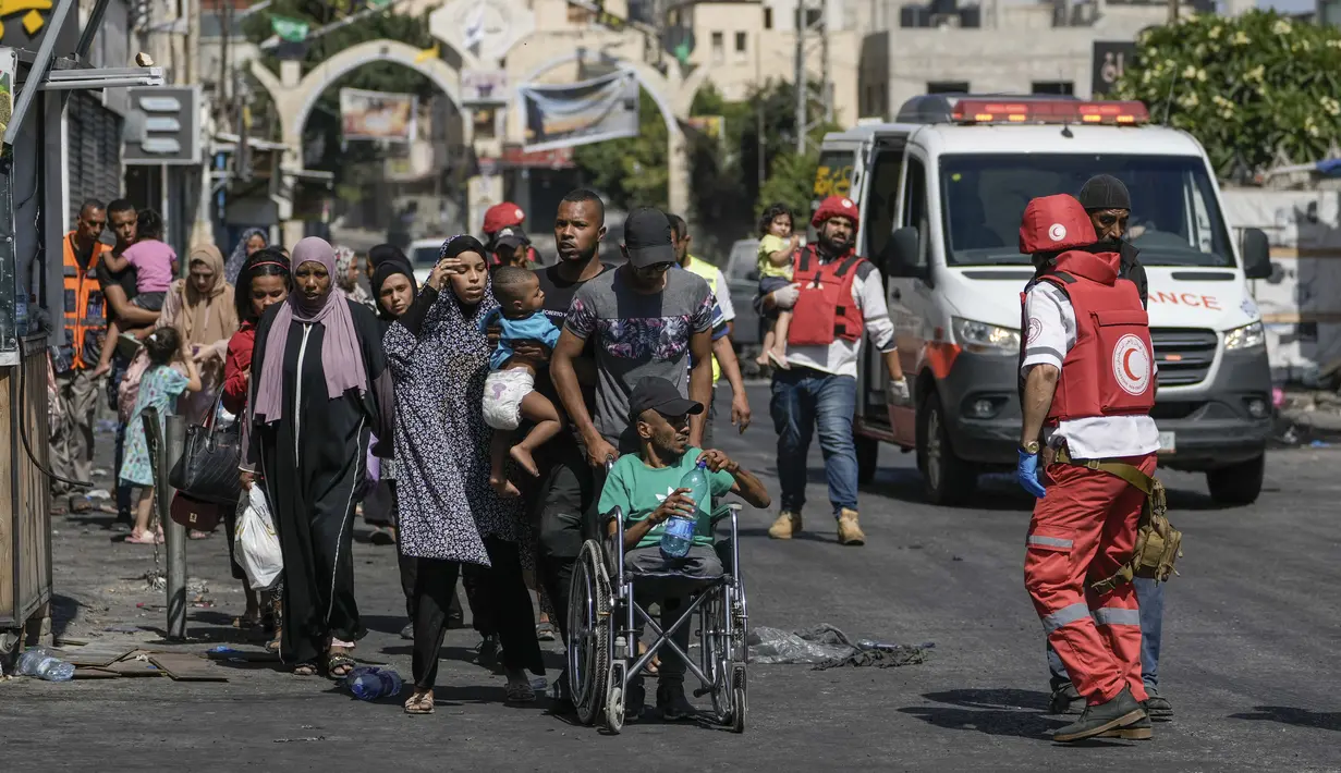 Pejabat kesehatan Palestina menyebutkan jumlah korban tewas Palestina dari serangan dua hari itu adalah 10. (AP Photo/Majdi Mohammed)