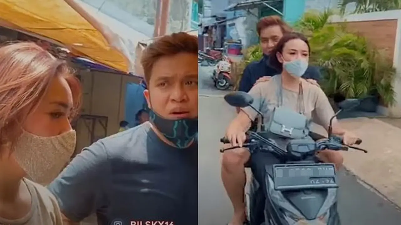 6 Momen Billy Syahputra dan Amanda Manopo Belanja di Pasar, Romantis Naik Motor