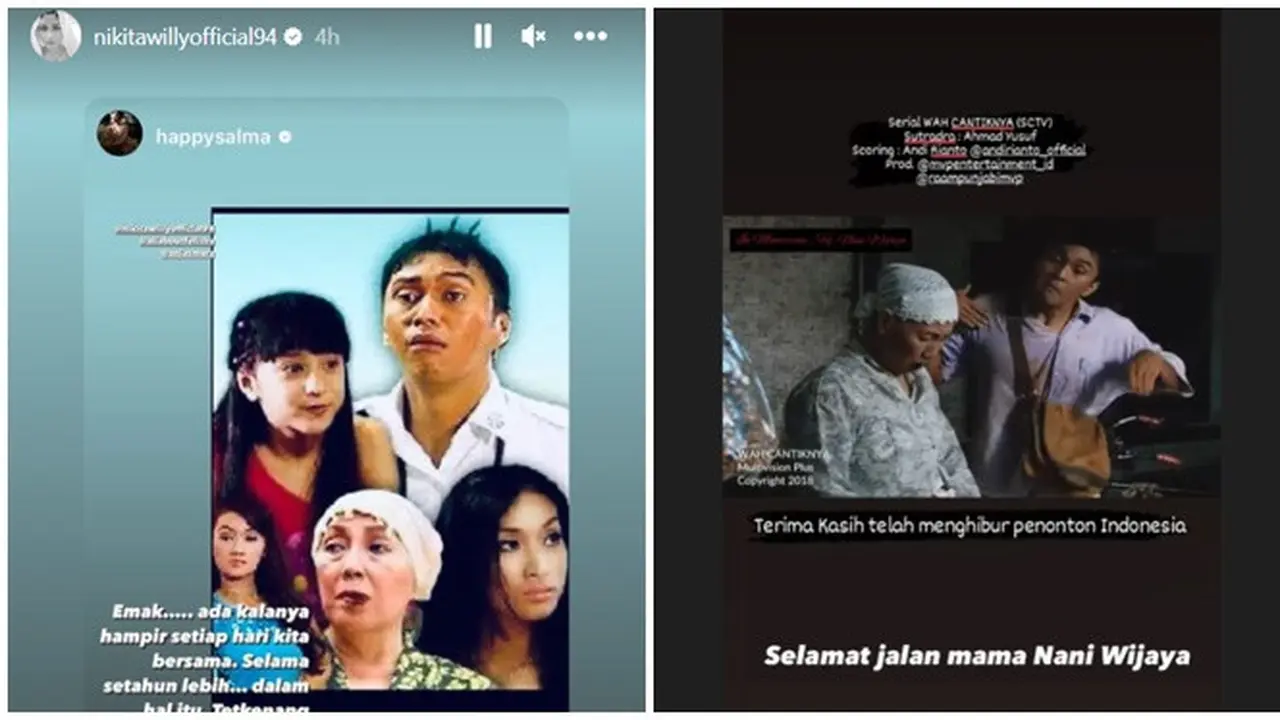 6 Potret Kenangan Artis Tanah Air dengan Nani Wijaya, Merasa Sangat ...