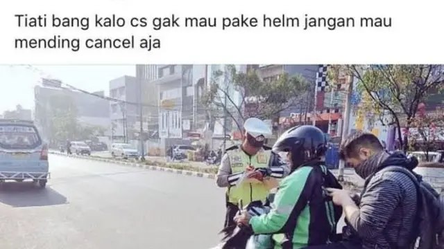 Kena Tilang, 6 Reaksi Driver Ojek Online Ini Malah Bikin Ngakak