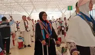 Jemaah haji Indonesia tiba di Bandara Internasional King Abdul Aziz Jeddah. (dok. Liputan6.com/MCH 2025/Dinny Mutiah)