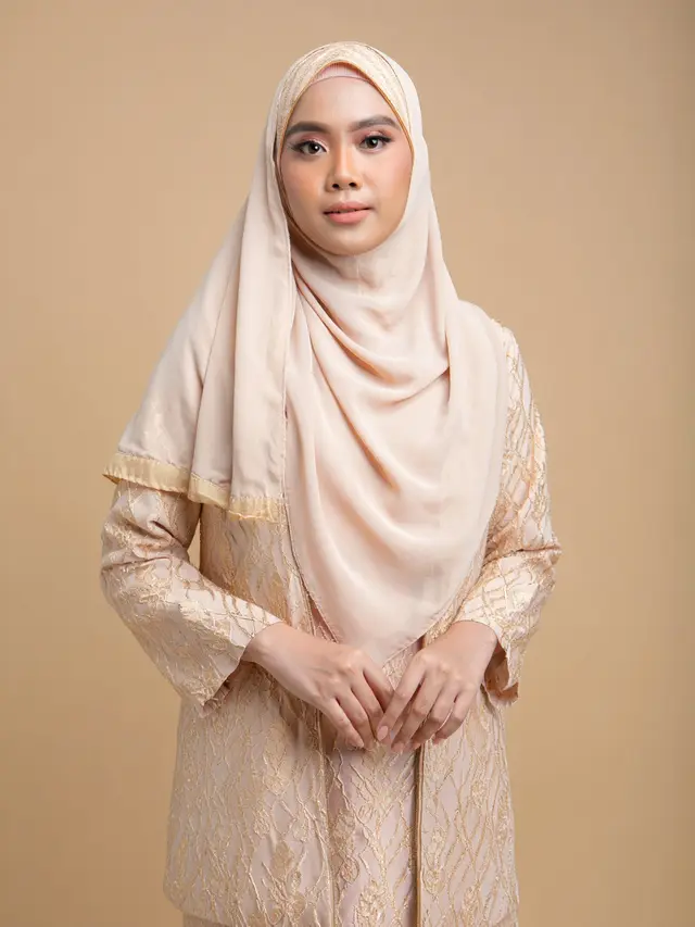 Gamis Brokat Kombinasi Sifon Modern 2025