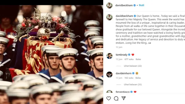 Unggahan Emosional Instagram David Beckham pada Pemakaman Ratu Elizabeth II