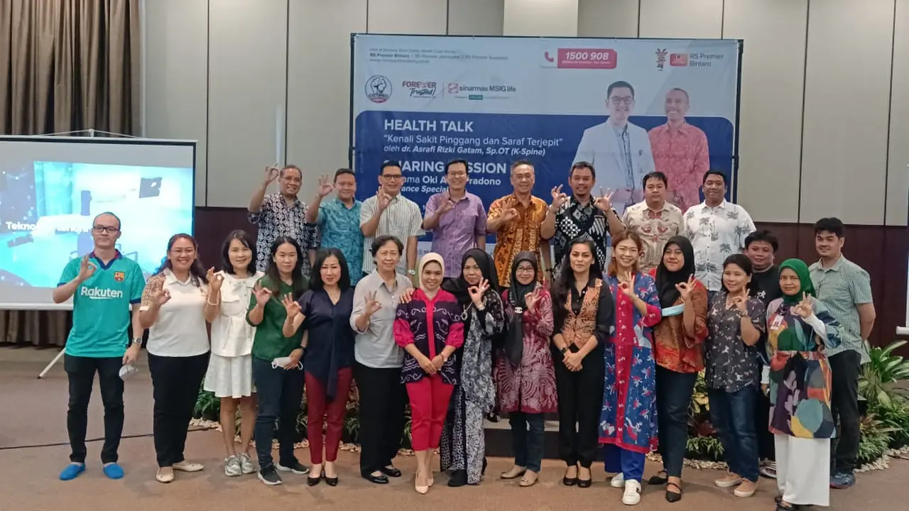 Health Talk dengan tema 'Kenali Sakit Pinggang dan Saraf Terjepit' RS Bintaro bekerjasama dengan Sinarmas MSIG Life. (Liputan6.com/ ist)