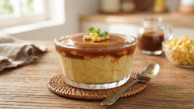 Resep Puding Jagung Santan dengan Saus Gula Merah, Nikmat Manis Alami nan Kaya Serat
