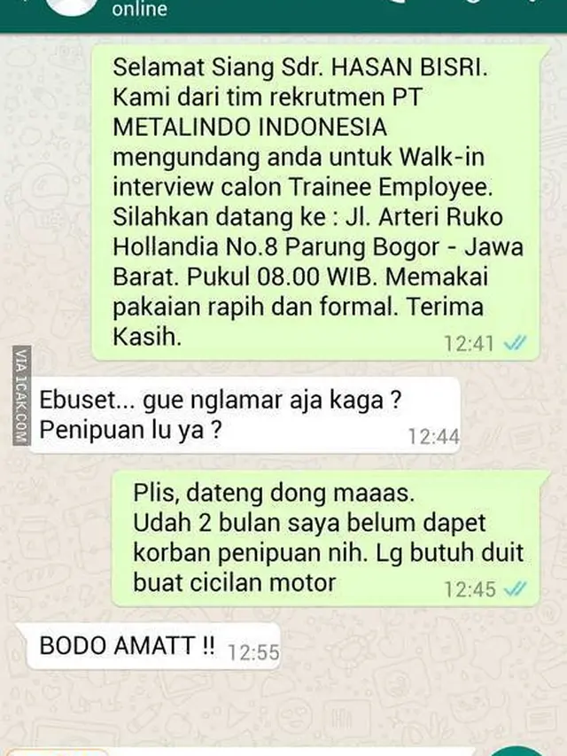 balasan sms penipuan