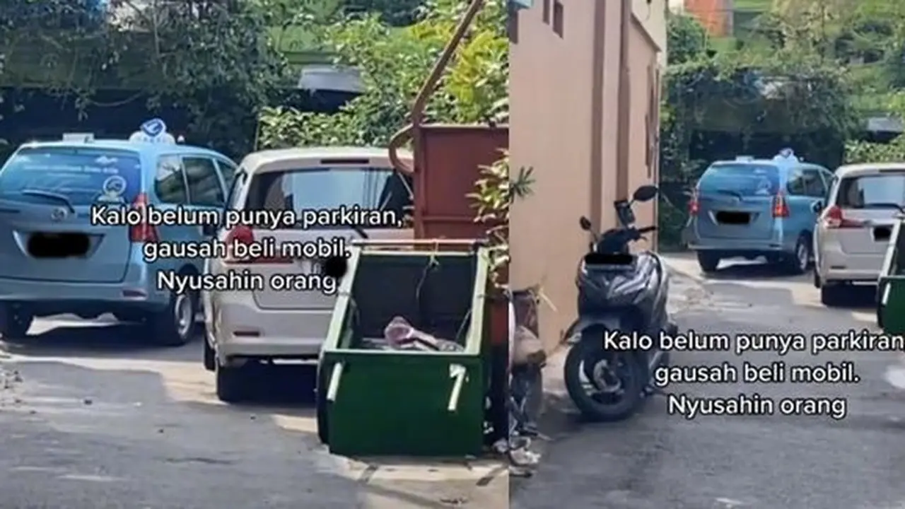 Mobil parkir sembarangan