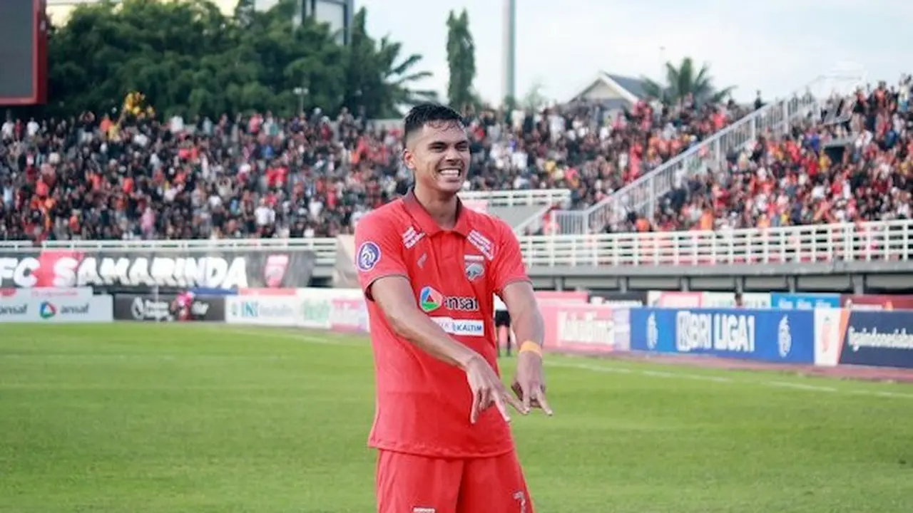 Matheus Pato ketika mencetak gol untuk Borneo FC pada lanjutan BRI Liga 1 2022/2023 (c) PT Liga Indonesia Baru