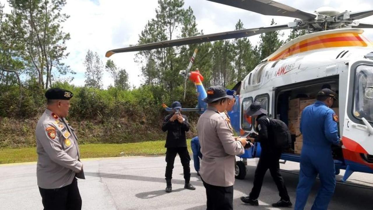 Polda Sumut Gunakan Helikopter Salurkan Bantuan Logistik Mendesak untuk Warga Tapanuli Tengah