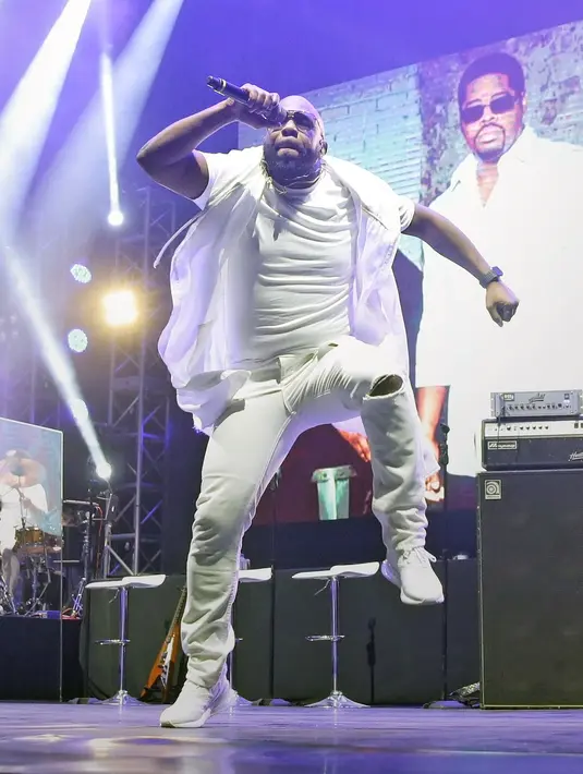 Boyz II Men di Tennis Indoor Senayan, Jakarta, Rabu (4/12/2019). (Bambang E Ros/Fimela.com)