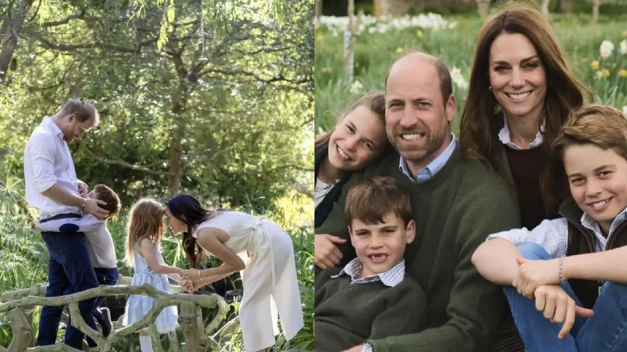 Kartu Ucapan Natal 2025 Meghan Markle dan Pangeran Harry Serta Pangeran William dan Kate Middleton. [@meghan/@princeandprincessofwales]