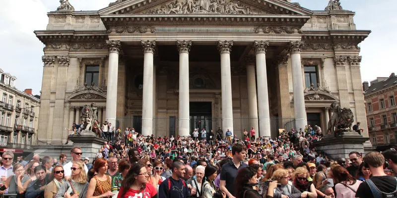 20160522-Kemeriahan Parade Zinneke di pusat kota Brussels Belgia