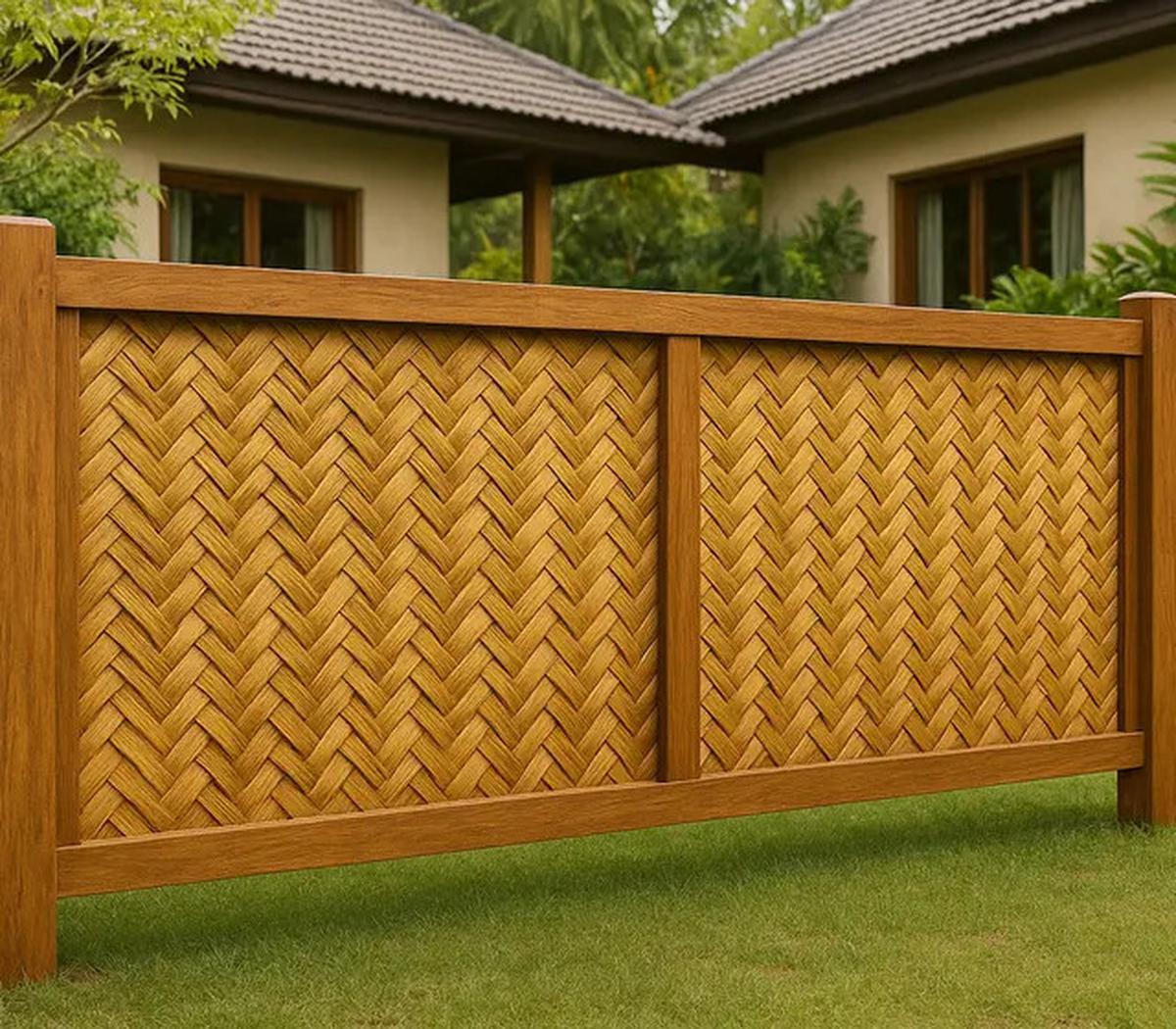 7 Model Pagar Kombinasi Bambu dan Kayu yang Cantik, Natural dan Tahan Lama