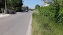 Sepeda Nicky Hayden  yang terlempar usai mengalami tabrakan di Rimini, Italia, Rabu (17/5/2017) waktu setempat. Nicky meninggal setelah lima hari dirawat. (Tommaso Torri/ANSA via AP)