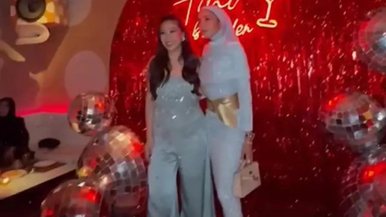 Adu Gaya Glamor Santun Aurel Hermansyah, Syahnaz Sadiqah, dan Olla Ramlan di Ultah Marlene Hariman, Tampil Blink Blink dengan Hijab