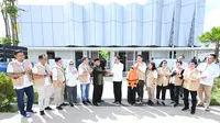 Presiden Jokowi meluncurkan program Nusantara Green Pesantren sebagai bagian dari upaya mewujudkan visi Ibu Kota Negara (IKN) Nusantara sebagai Kota Hutan di kawasan Hunian Pekerja Konstruksi IKN, Rabu (17/1/2024). (Ist)