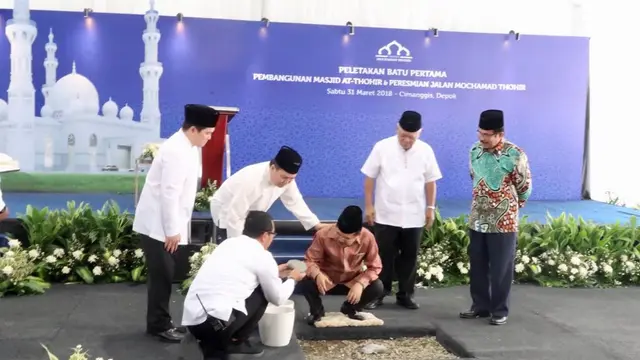 Wapres Jusuf Kalla Resmikan Pembangunan Masjid dan Jalan M Thohir di Depok