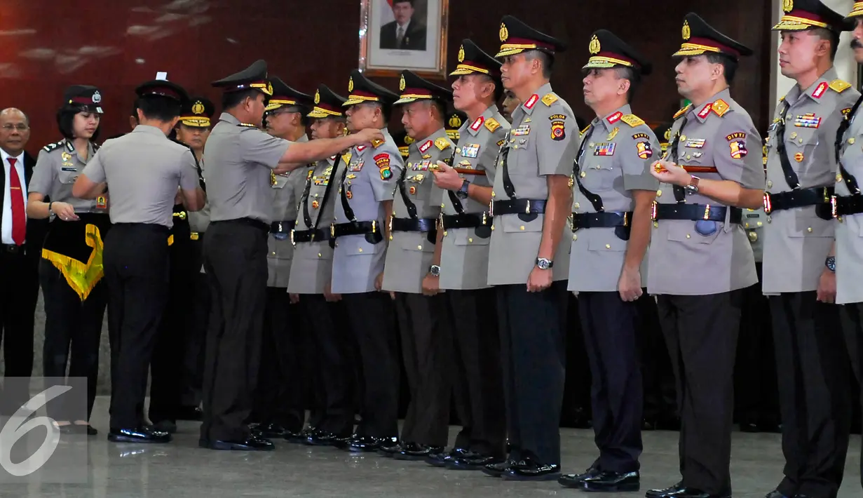 Suasana saat upacara serah terima jabatan di Mabes Polri. (Liputan6.com/Johan Tallo)
