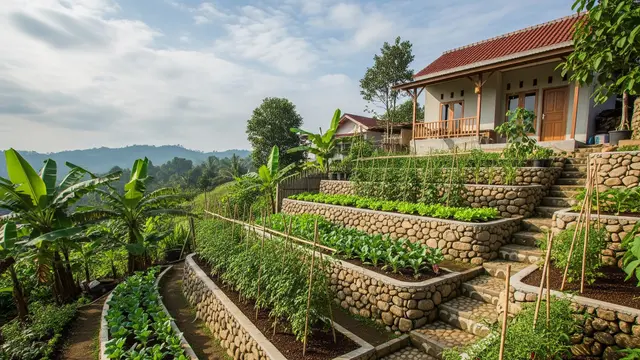 9 Ide Kebun Sayur untuk Rumah yang Berada di Area Perbukitan, Asri dan Mudah Dirawat
