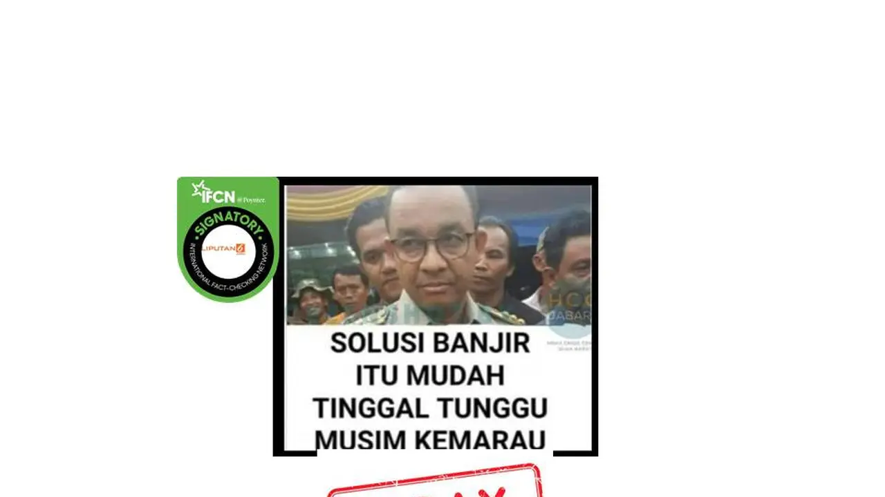 Cek fakta solusi banjir Anies Baswedan