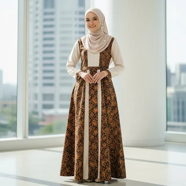 9 Model Gamis Batik Formal Terbaru, Tampil Modern di Berbagai Acara