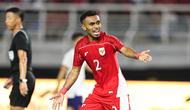Pemain Timnas Indonesia, Yakob Sayuri dalam laga FIFA Matchday melawan Chinese Taipei di Stadion Gelora Bung Tomo (GBT), Surabaya, Jumat (05/09/2025). (Bola.com/Abdul Aziz)