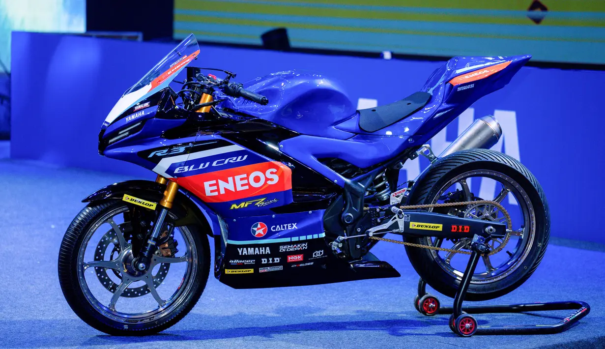 PT Yamaha Indonesia Motor Manufacturing (YIMM) juga memajang motor tempur mereka untuk menghadapi musim balap 2026 di Black Owl, Jakarta Utara pada Jumat (27/2/2026). (Dok Yamaha Indonesia)