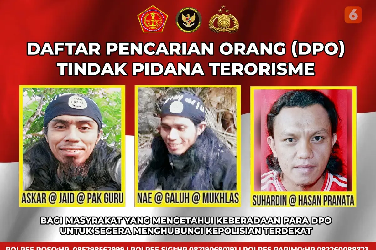 foto DPO terorisme yang diburu Satgas Madago Raya